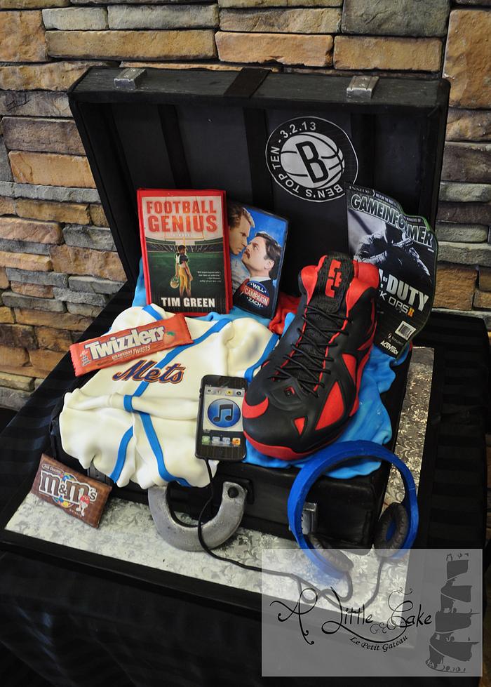 Open Luggage Bar Mitzvah Cake