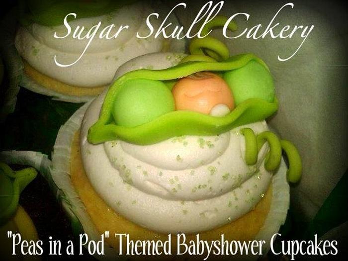 Peas in a Pod Baby Shower Cupcakes