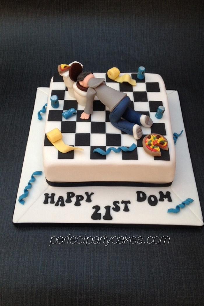 Head Down The Toilet - Decorated Cake by Perfect Party - CakesDecor