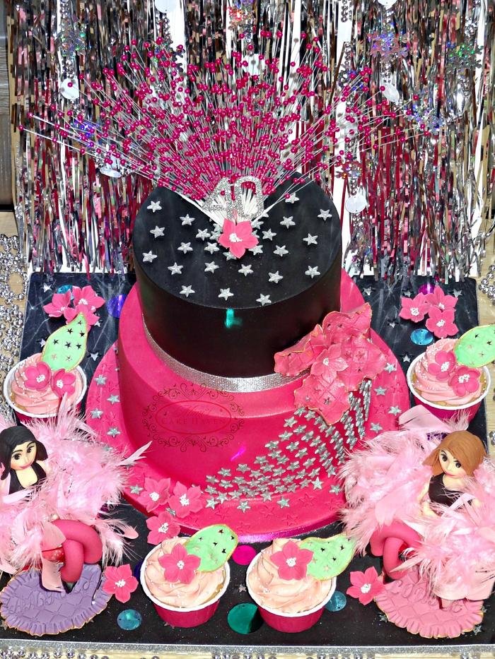 *** TwinTastic 40th Birthday Cake & Cupcakes *** 