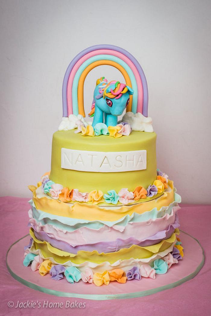 Rainbow and Ruffles Rainbow Dash Cake