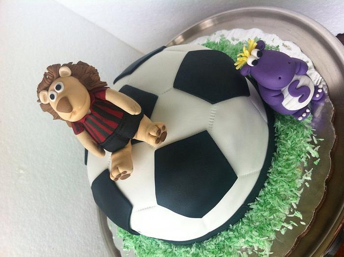 Soccer ball cake