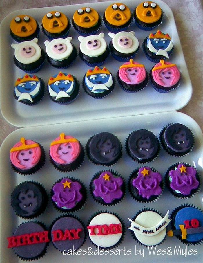 Adventure Time themed cupcakes