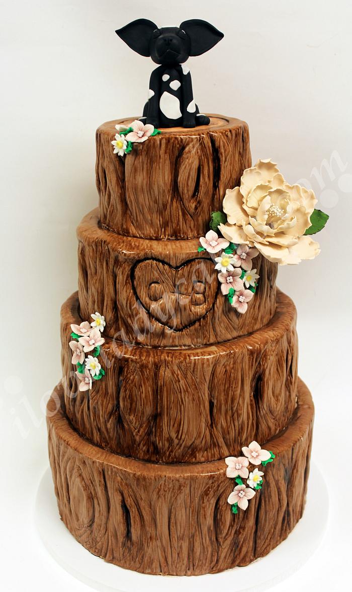 Hidden Forest Wedding Cake