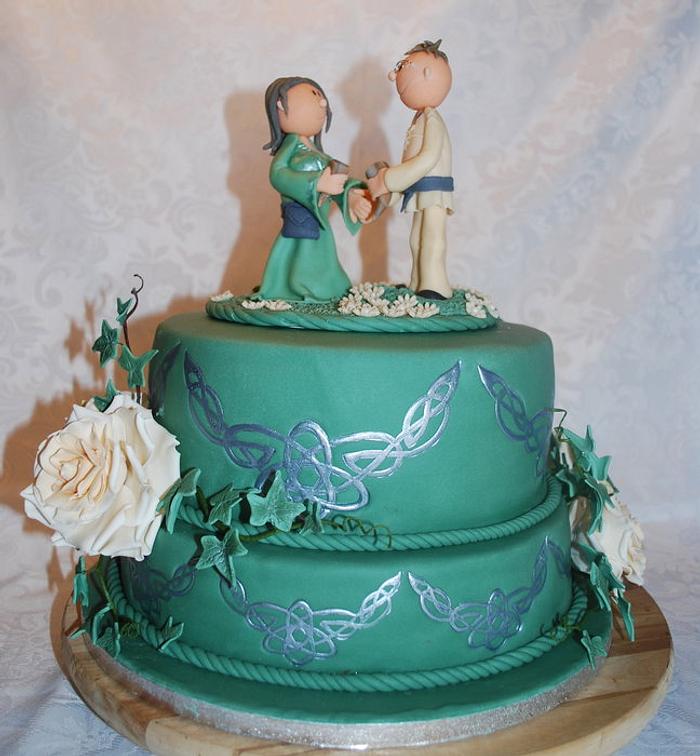 medieval celtic wedding cake