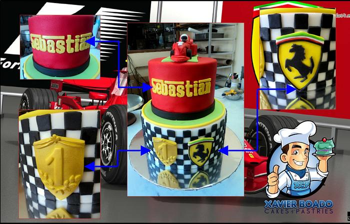 F1 themed bday cake