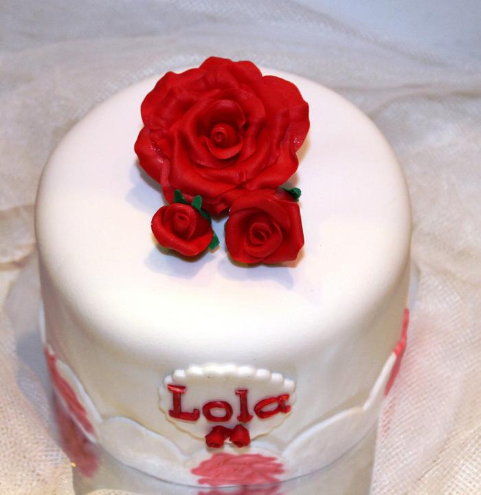 Mini cake de rosas