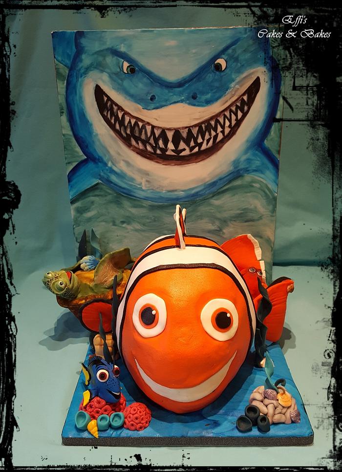 Nemo Birthday Cake with Friends 