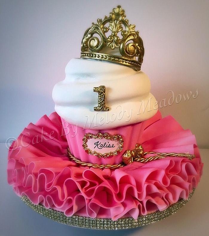 Giant cupcake princess cake