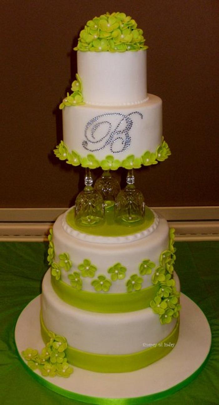 B Wedding Cake