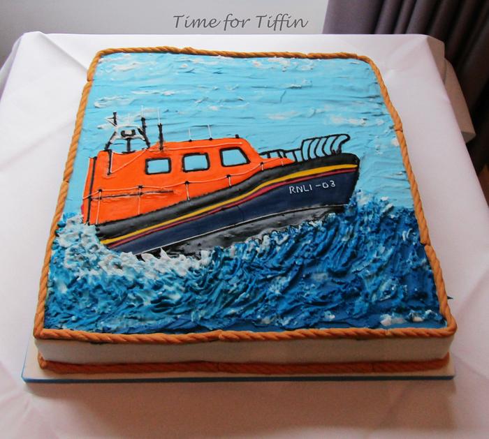 RNLI lifeboat cake