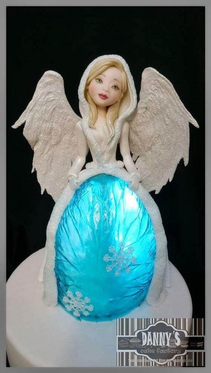 Winter blue angel