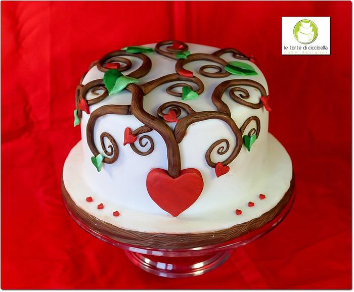 Tree of love Wedding Cake