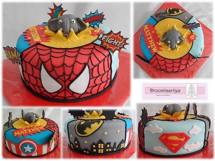 Superhero cake with Ollie