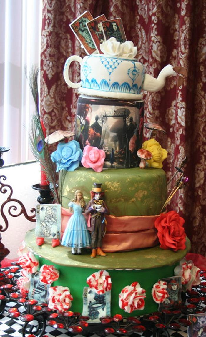 Alice in Wonderland Wedding cake.