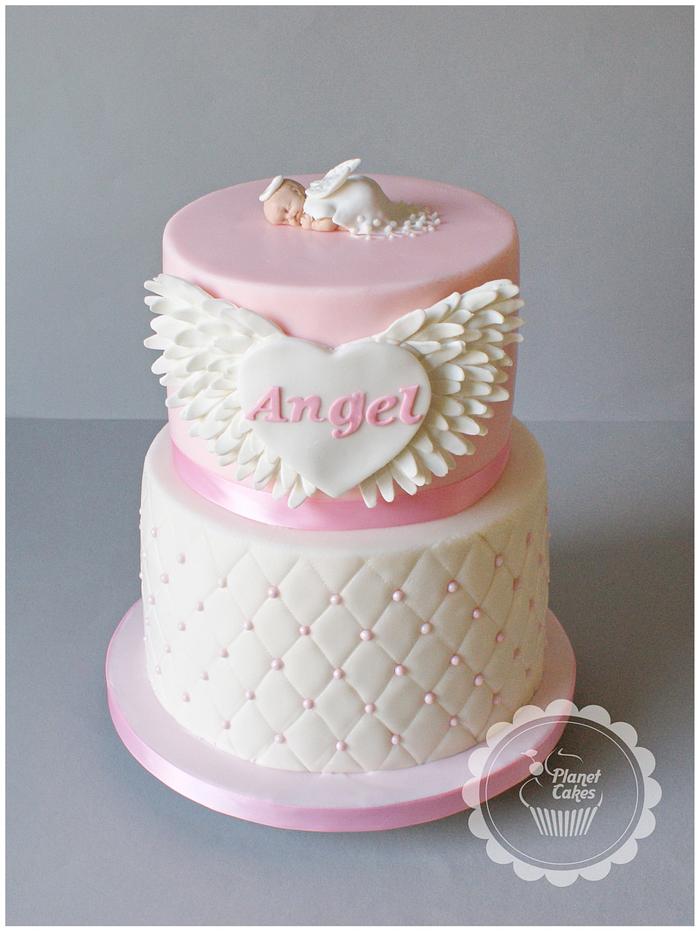Christening Angel Cake - 1107 – Cakes and Memories Bakeshop