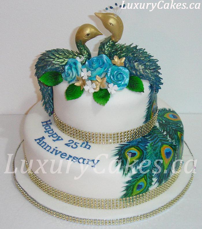 Peacock Anniversary cake.