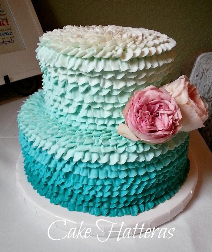Ombre Wedding Cake in Buttercream