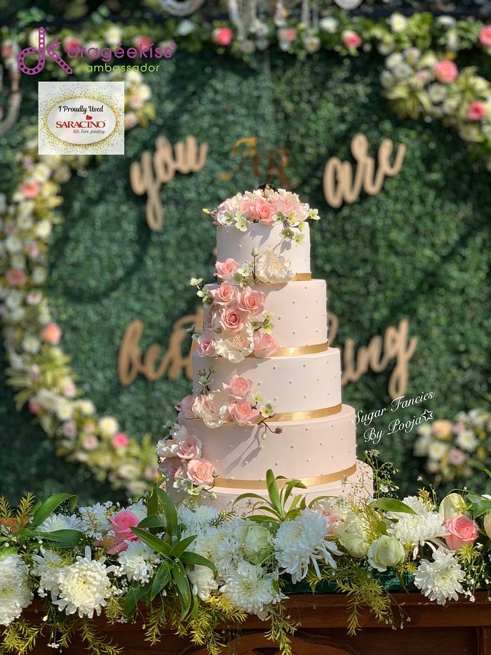 Floral wedding Cake
