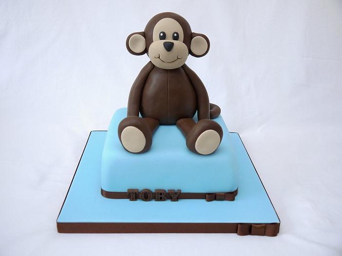 Monkey Christening Cake!