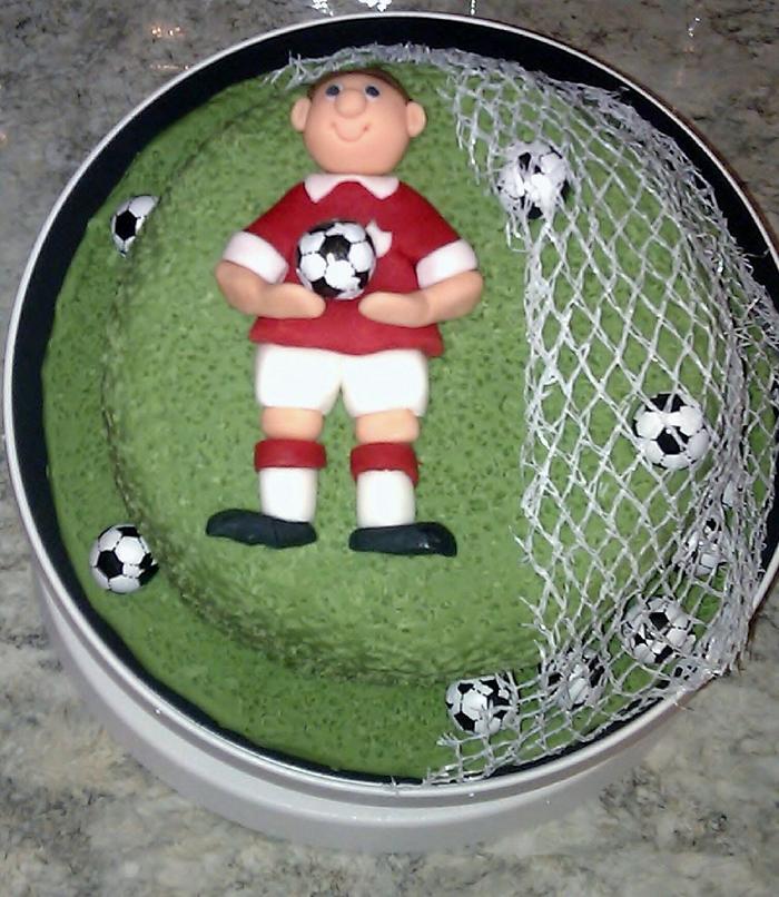 Footballer cake