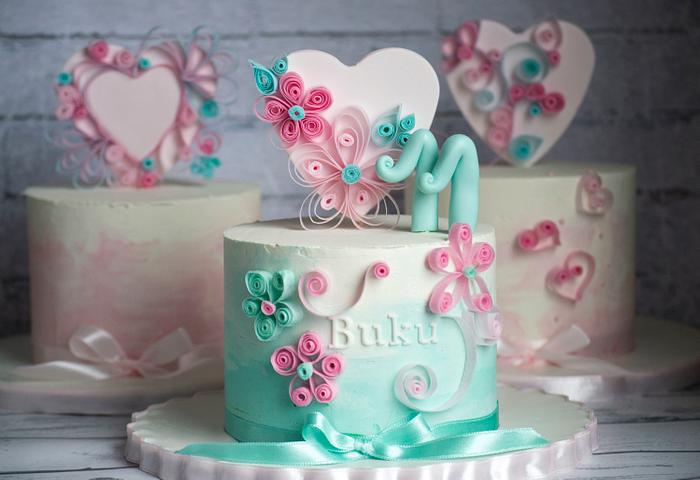 Quilling inspired cakes