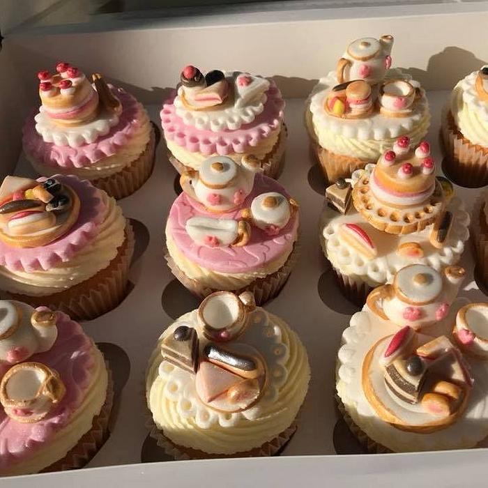 Tea Party cupcakes for Tea Party at Buckingham Palace