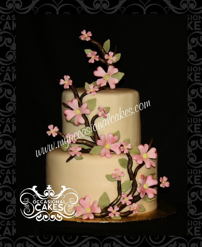 Dogwood Blossom Bridal Shower Cake
