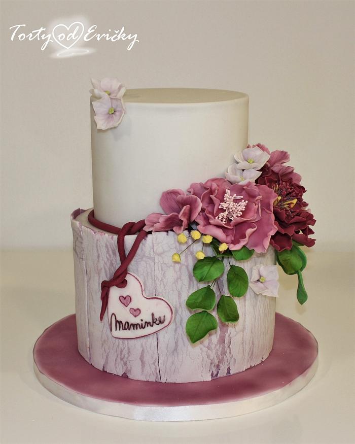 Purple birthday cake