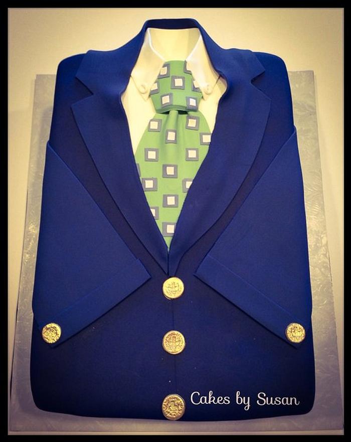 Beautiful Cake For Men, Decorated In The Form Of A Suit With A Bow Tie. The  Concept Of The Desserts For The Birthday Boy Stock Photo, Picture and  Royalty Free Image. Image