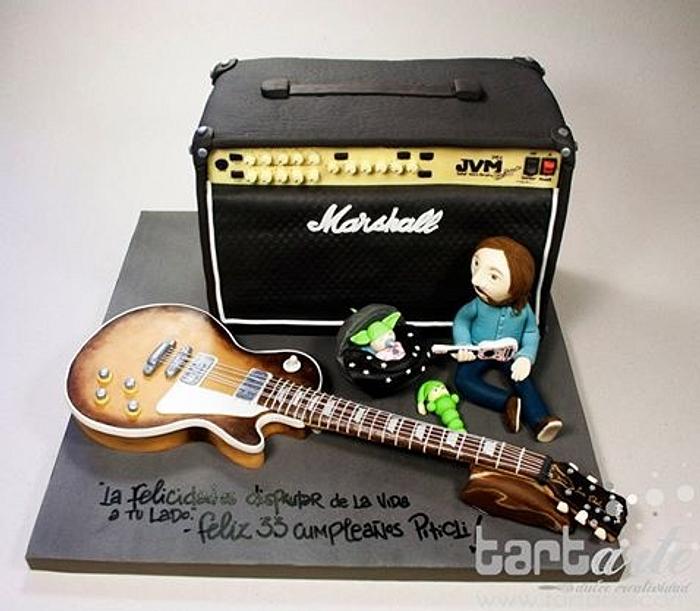 Marshall and Gibson Les Paul Cake by www.tartarte.com