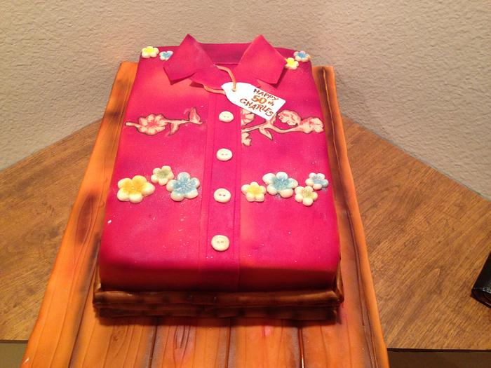 Hawaiian shirt cake