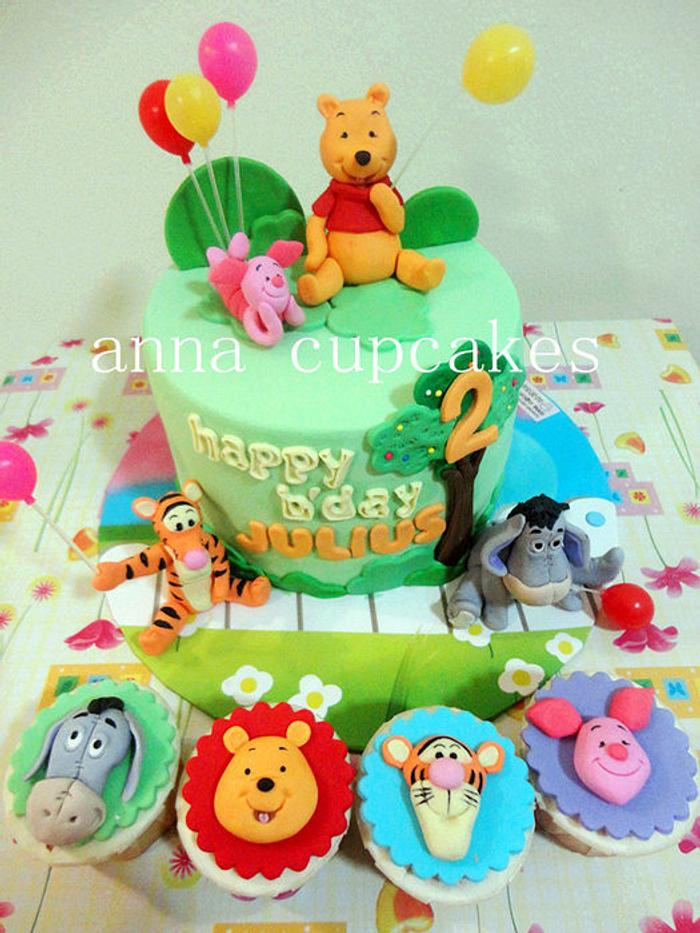 winnie the pooh and friends cake