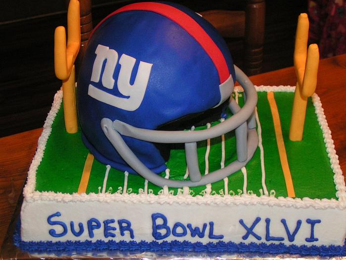 Giants Super Bowl cake