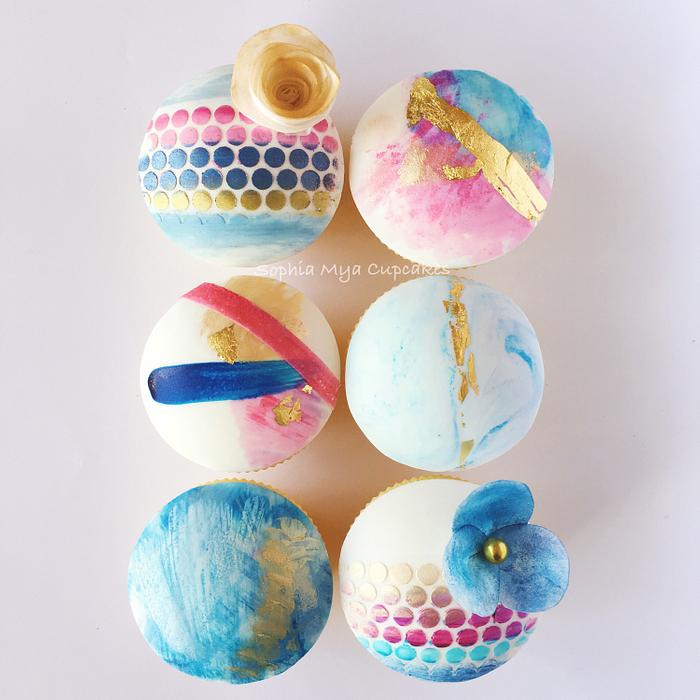 Abstract Art Cupcakes