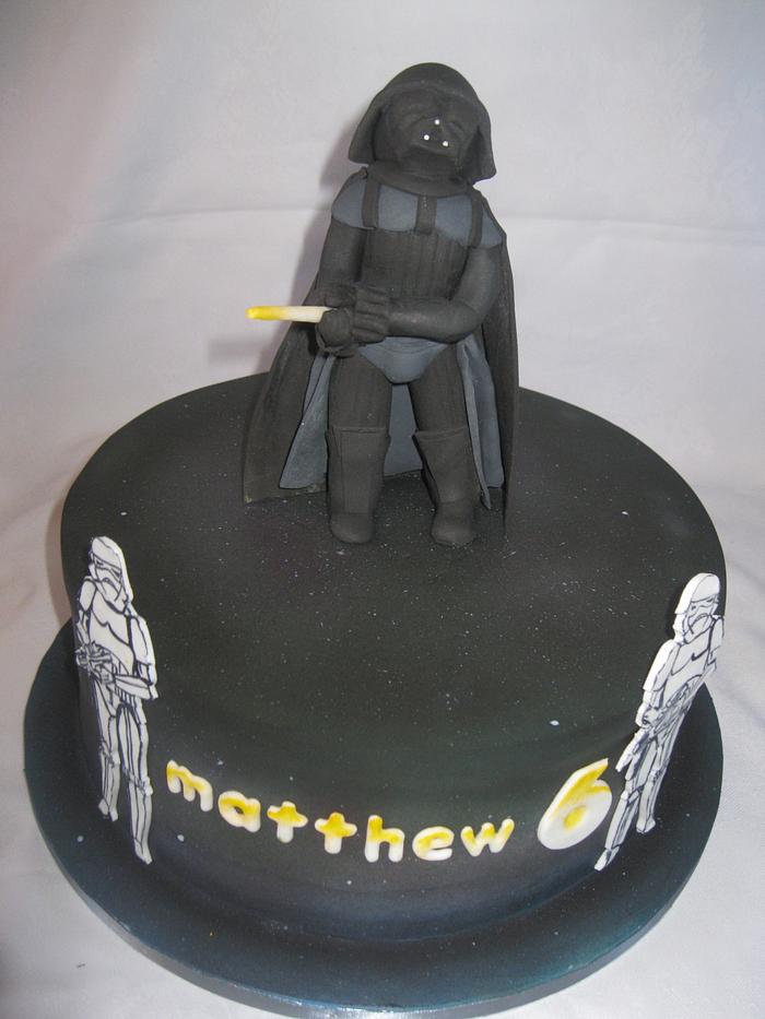 srarwars themed birthday cake