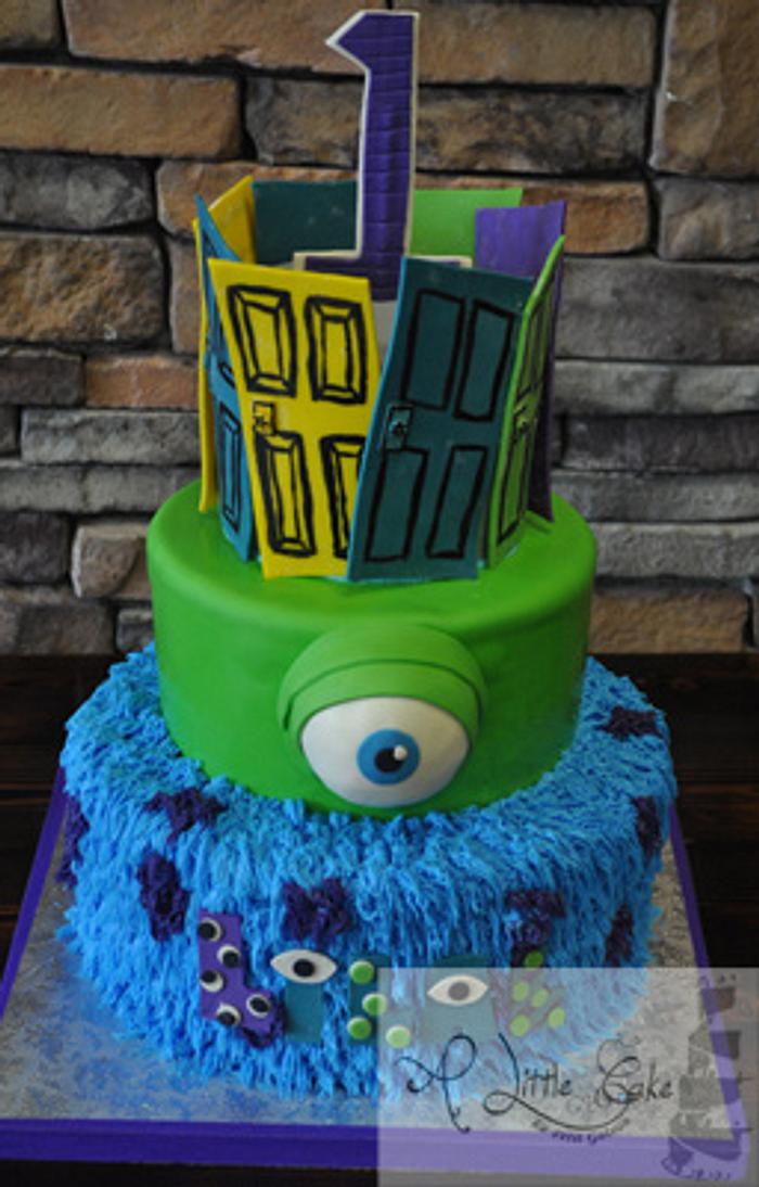 Monsters Inc Themed First Birthday Cake
