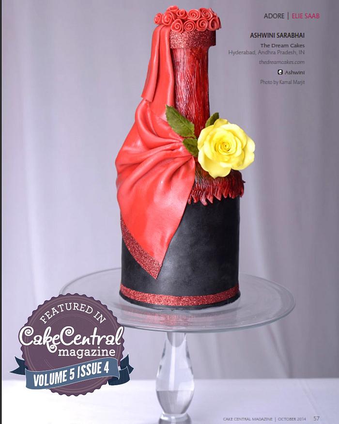 Featured in Cake Central Magazine - Elie Saab Inspired Cake 