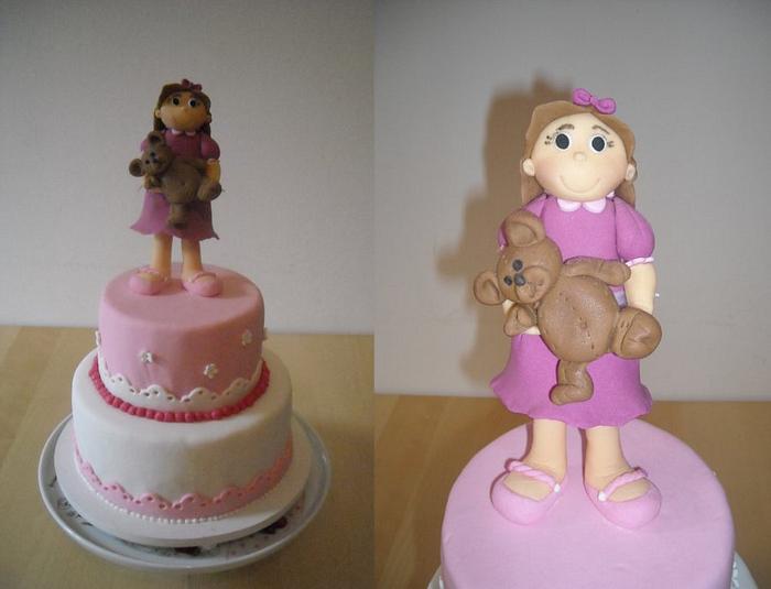 Girl and Teddy Cake....