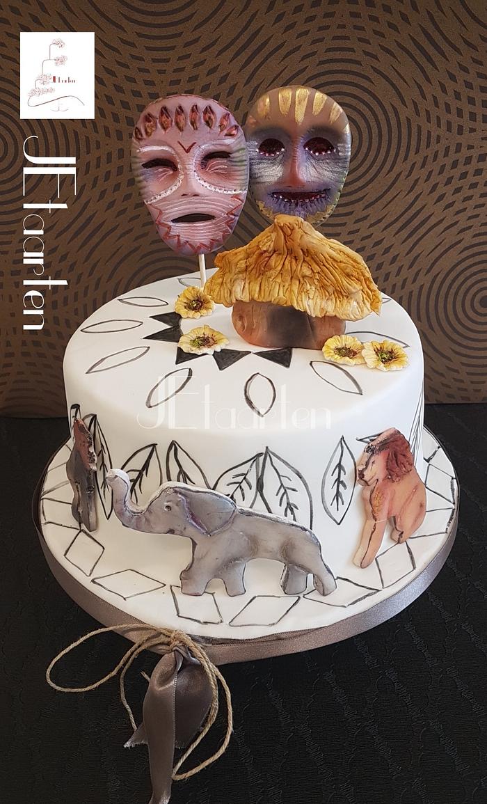 Africa birthday cake
