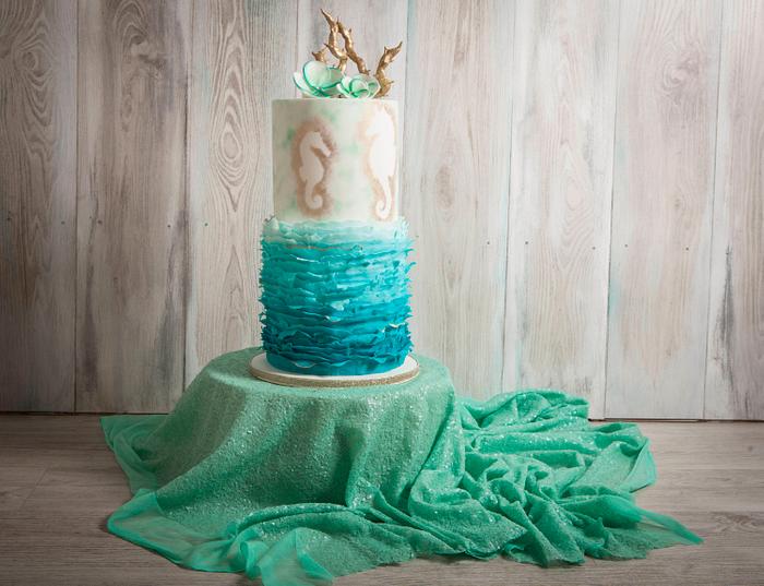 Wedding marine cake