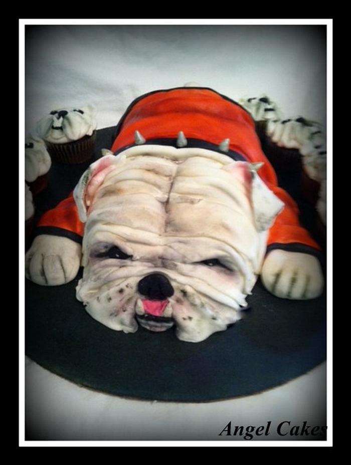 3D Georgia Bulldog Cake