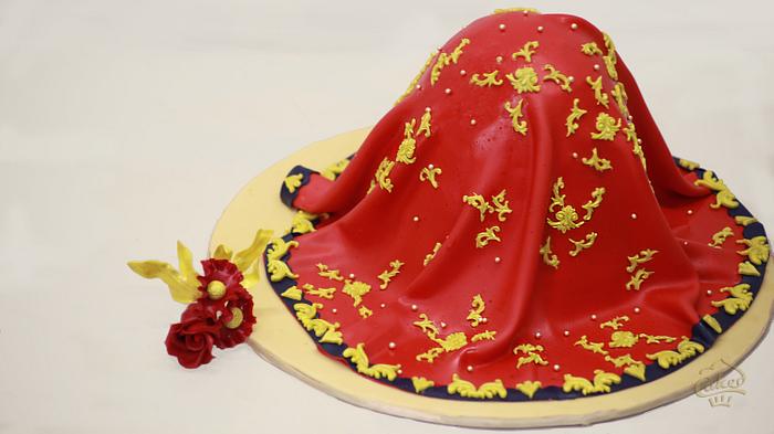 Lehnga cake 