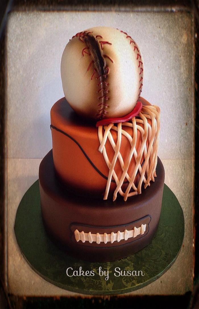 Vintage sports cake 
