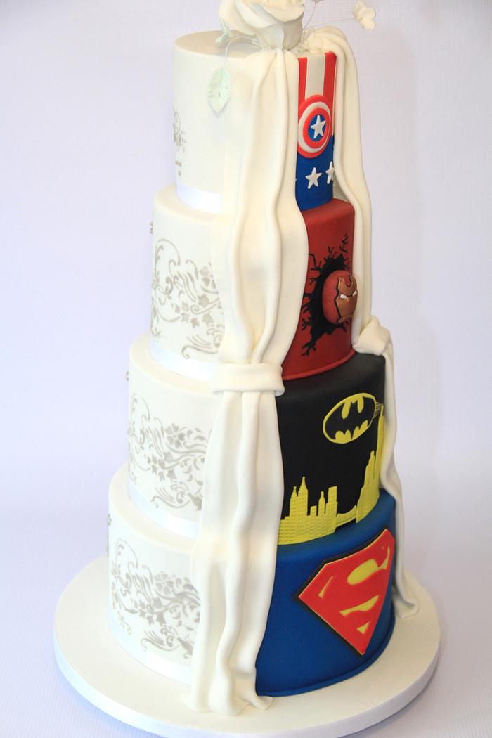Superheroes Wedding Cake
