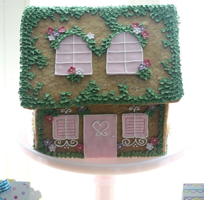 spring gingerbread house - Decorated Cake by Francisca - CakesDecor