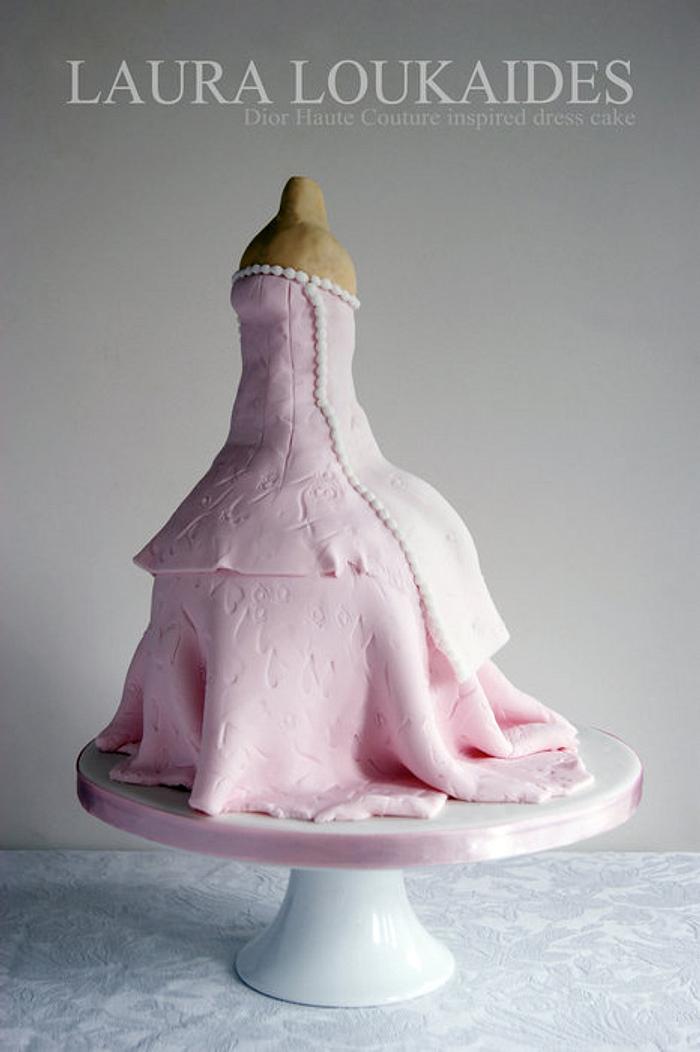 "Dior Haute Couture" Inspired Dress Cake