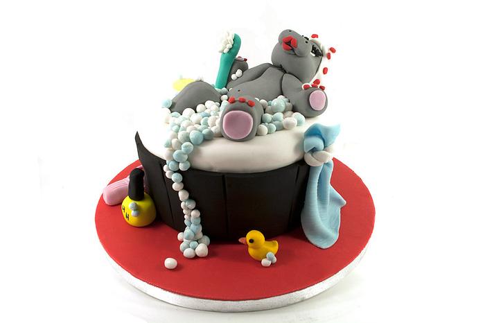 Hippo In A Spa Cake