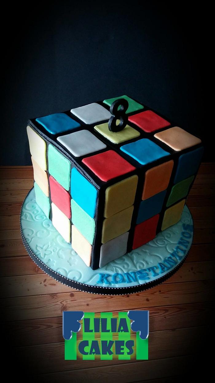 Rubik's Cube Cake 