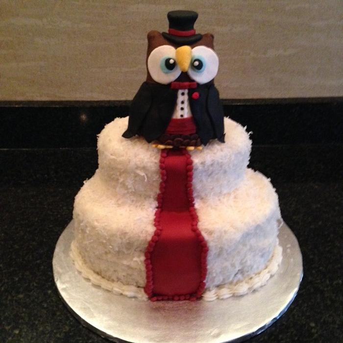 Owl Groom's Cake